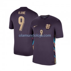 Camisola Inglaterra Harry Kane 9 Homem Equipamento Segundo Euro 2024 Manga Curta